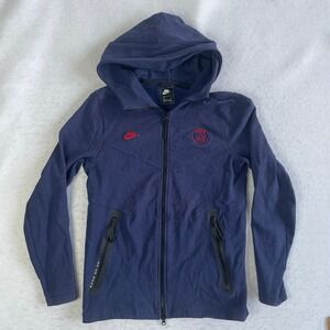 Nike Paris Saint-Germain Full Zip Hoodie Mens Small Navy PSG Soccer CI2131-414